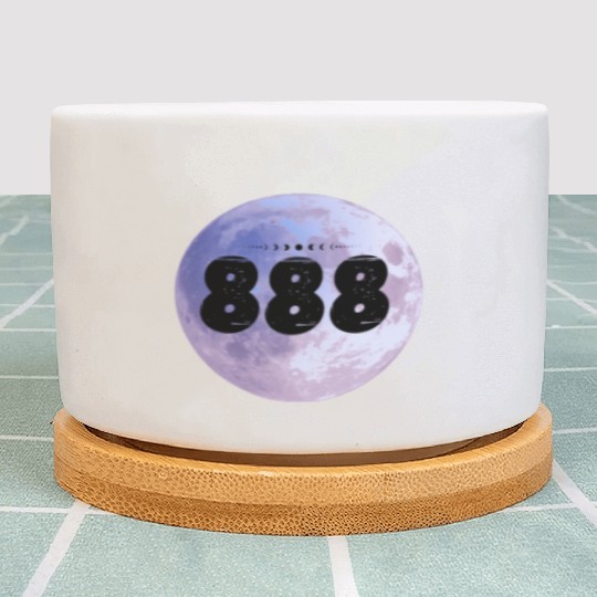 Purple Moon Angel Numbers 888 Plant Pots