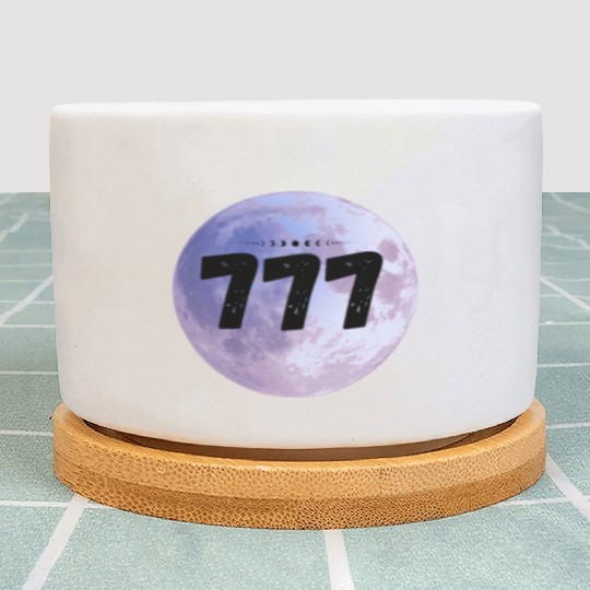 Purple Moon Angel Numbers 777 Plant Pots