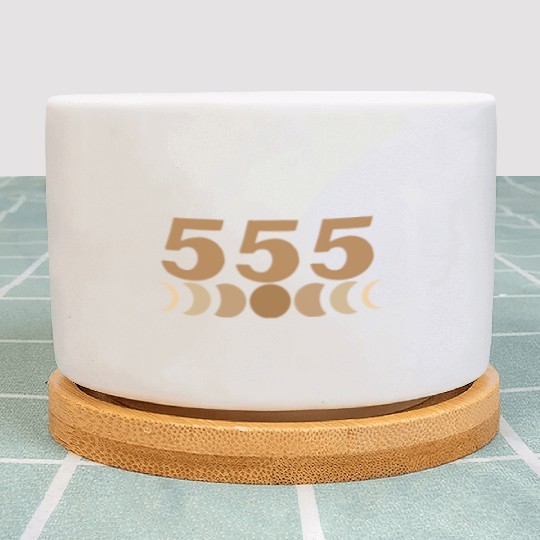 Moon Cycle Brown Angel Numbers 555 Plant Pots