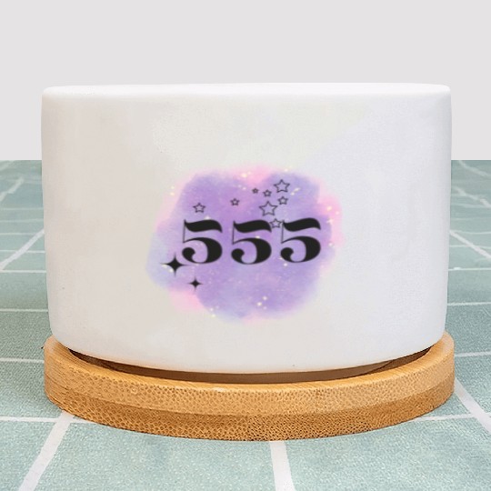 Angel Number 555 Numerology Purple Plant Pots