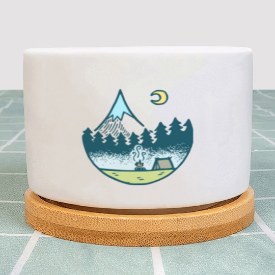 Keep It Simple (Camping At Night) Plant Pots