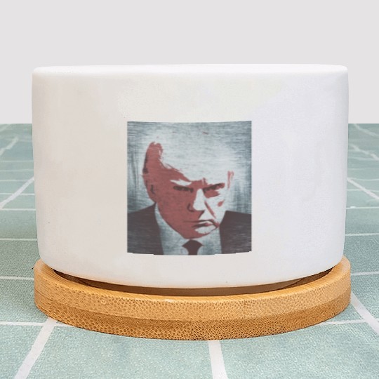 Donald Trump mugshot graffiti Plant Pots
