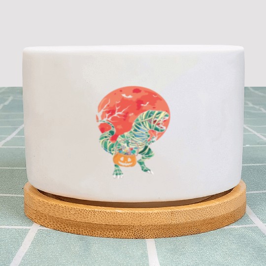 Dinosaur Raptor Pumpkin Lazy Creepy Halloween Plant Pots