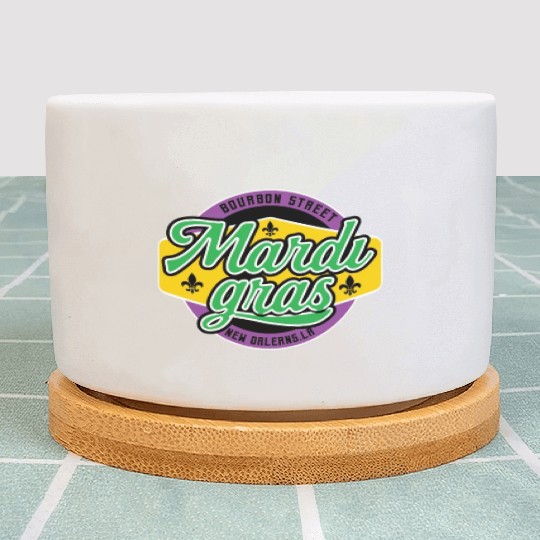 Mardi Gras Bourbon Street Plant Pots