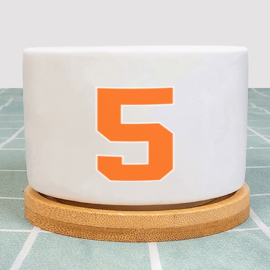 Number 5 Sports Orange Plant Pots