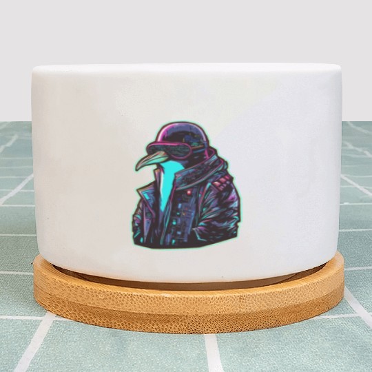 Cyberpunk Penguin Plant Pots