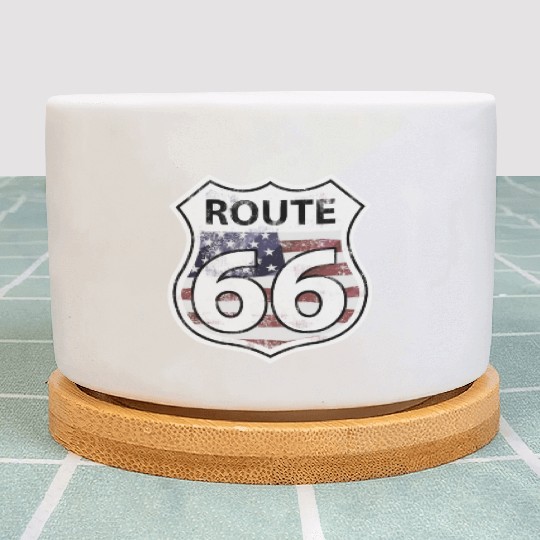 Route 66 - American Flag Plant Pots