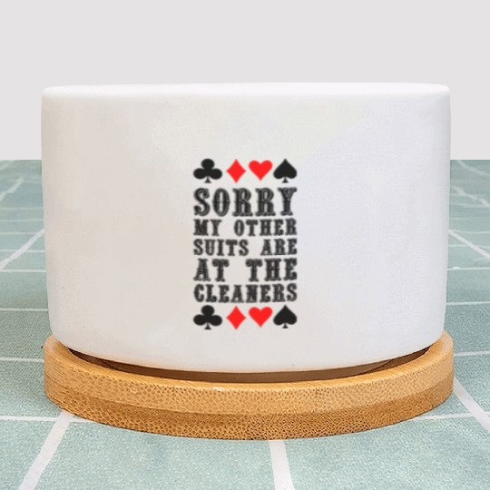 Funny Design for Poker Players Plant Pots