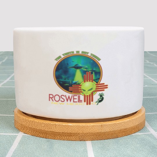Roswell Aviation New Mexico Alien UFO Plant Pots