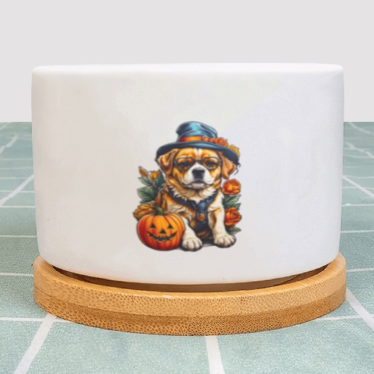 Trick or Treat Puppy Plant Pots