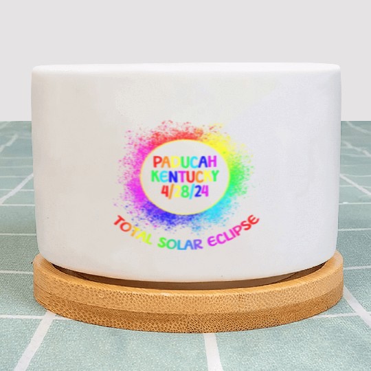 Total Solar Eclipse Paducah Kentucky 4/28/24 Kids Plant Pots