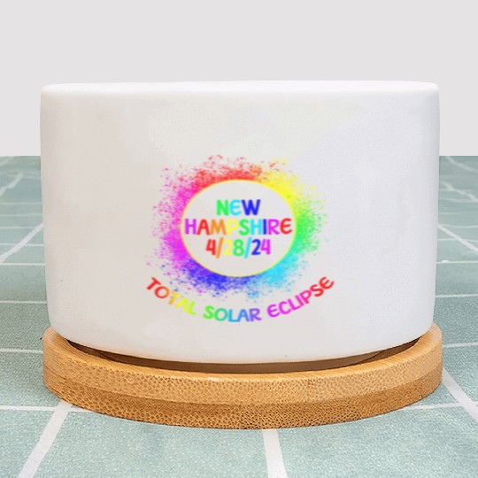 Total Solar Eclipse New Hampshire 4/28/24 Kids Plant Pots