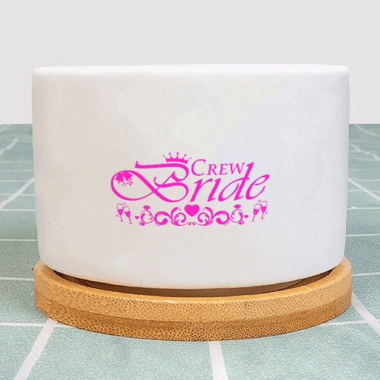 Crew Bride Bachelorette Party Hotpink Plant Pots