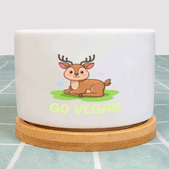 Deer Design for proud Vegans Plant Pots