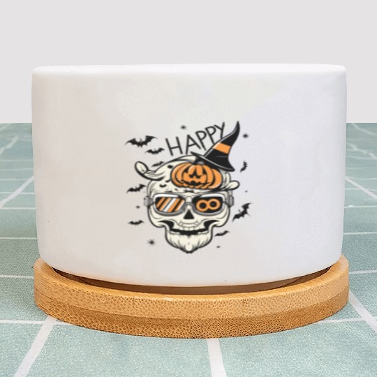 Skull Candy Punppkin Halloween Plant Pots
