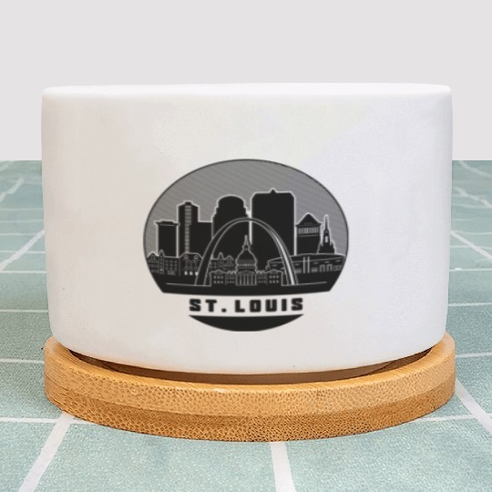 St. Louis Missouri Skyline Plant Pots
