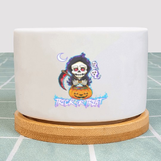 Trick or Treat Grim Reaper Plant Pots