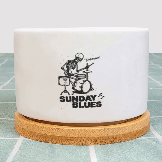 Sunday Blues - Black Ink Plant Pots