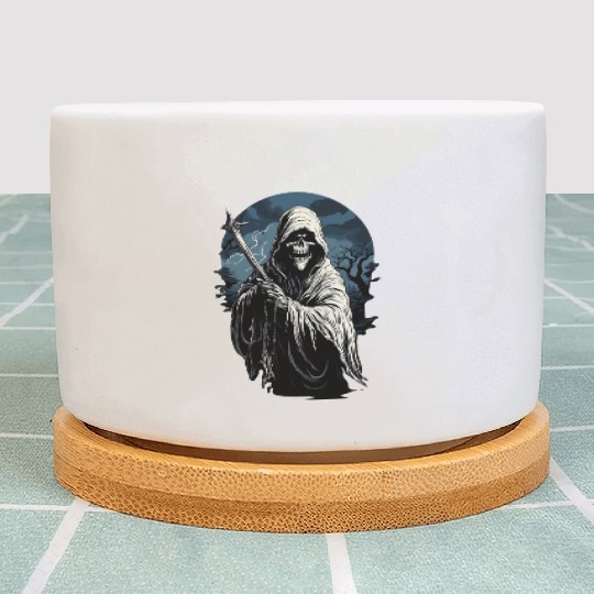 Spooky Halloween Grim Reaper Plant Pots