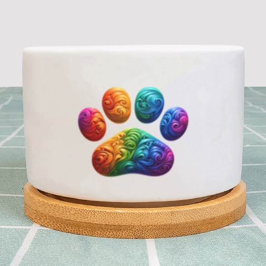 Colorful Paw Prints Edition Plant Pots