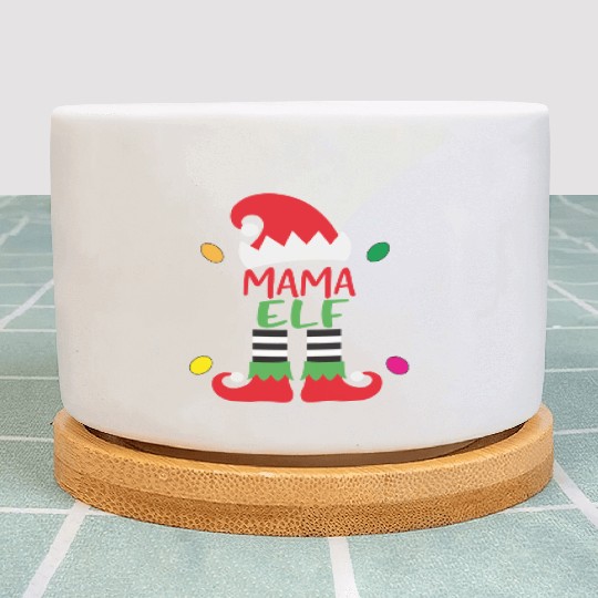 Merry Christmas mama elf Plant Pots