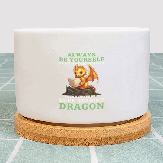 "Always Be Yourself" - Book Reading Yellow Dragon Plant Pots