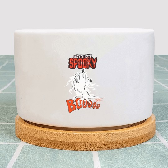 Let's get spooky halloween ghost Plant Pots