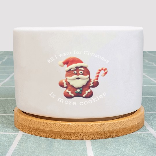 Funny Christmas Cookie Plant Pots