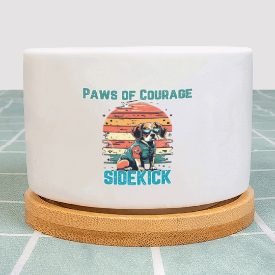 Courageous Canine Companion Plant Pots