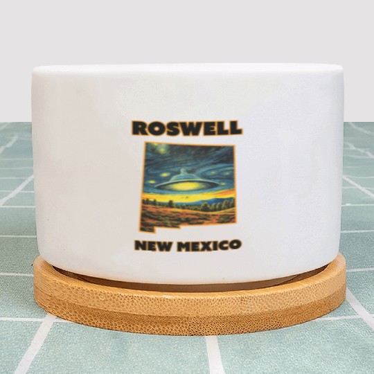 New Mexico Roswell - Alien Saucer Plant Pots
