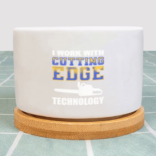 Forest Arboriculturist Lumberjack Chainsaw Logo Plant Pots