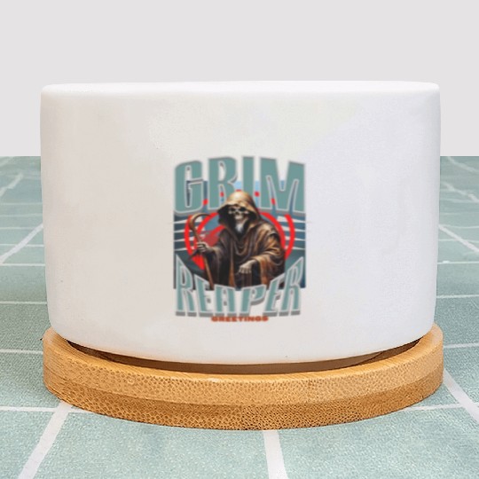 Grim Reaper Greetings Plant Pots