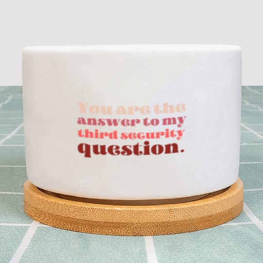 You Are The Answer To My Third Security Question Plant Pots
