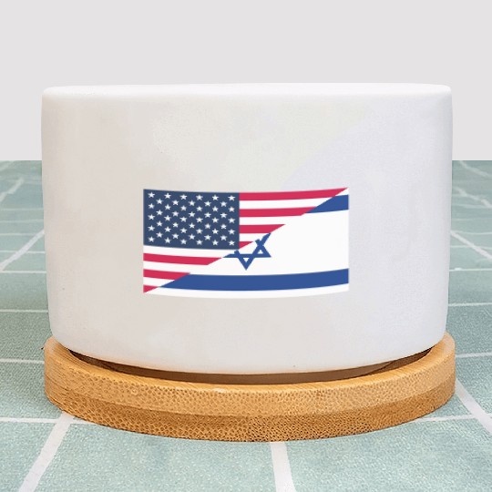 Israel USA flag flags Plant Pots