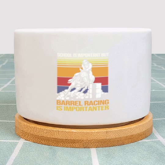 Funny Barrel Racing For Students Horse Riding Plant Pots
