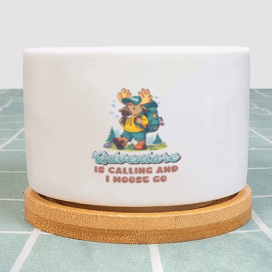 Adventure Is Calling Youth Cute Moose Plant Pots