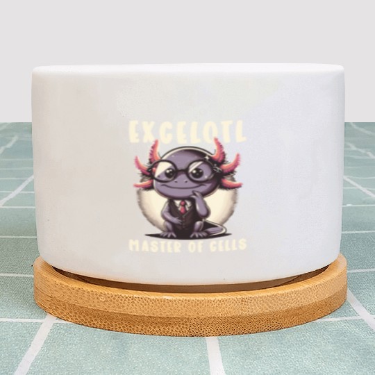 Excelotl Geeky Spreadsheet Axolotl Plant Pots
