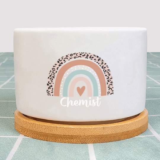 Chemist Rainbow Leopard Funny Chemist Appreciation Plant Pots