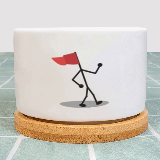 Walking Red Flag Plant Pots