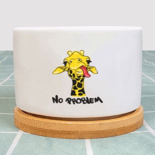 Nonchalant Giraffe: No PROBLEM Attitude Plant Pots