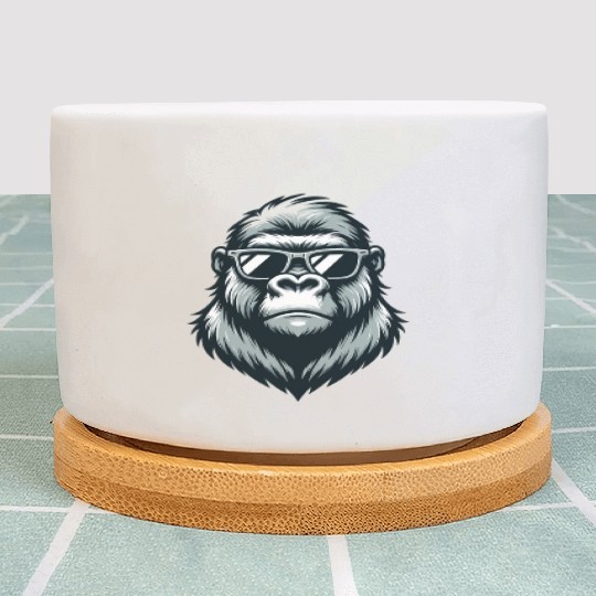 Gorilla With Sunglasses Plant Pots