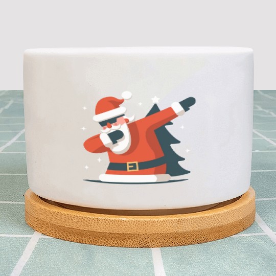 Dabbing Santa Plant Pots