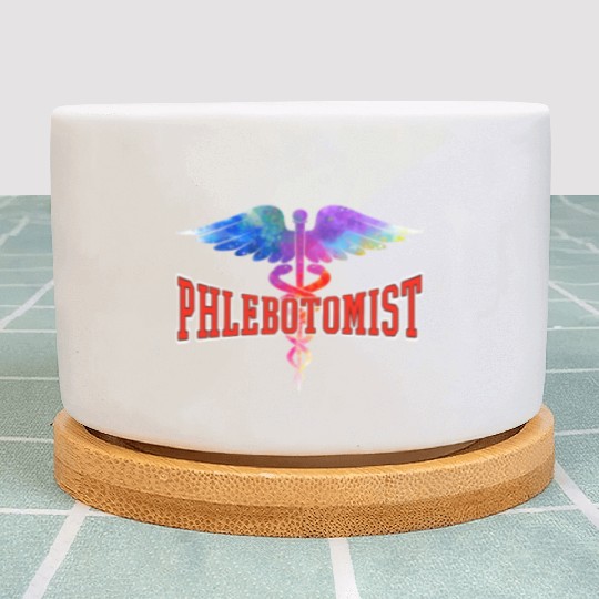 Phlebotomist Medical Caduceus Plant Pots