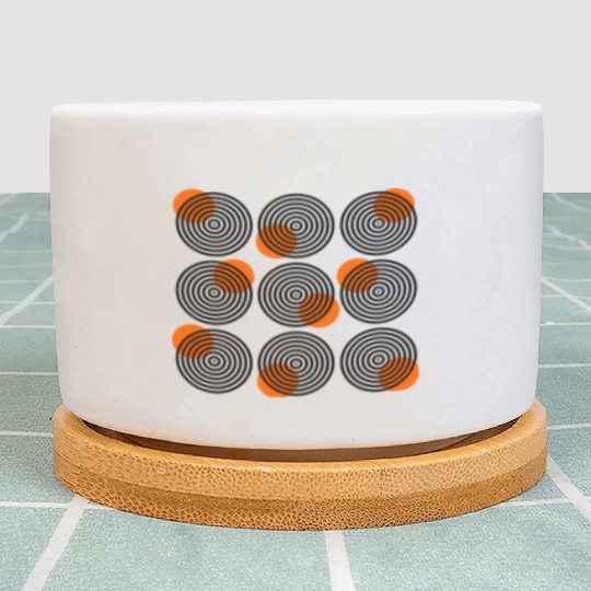 homelon goggle eyed orange dots Plant Pots