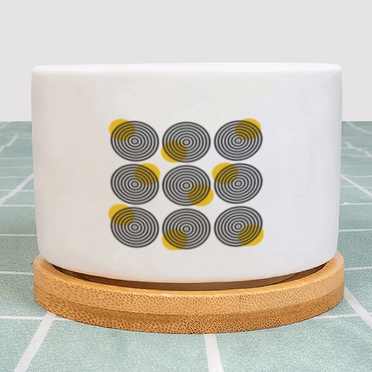 homelon goggle eyed yellow dots Plant Pots