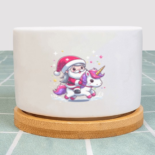 Santa Claus and Unicorn Plant Pots