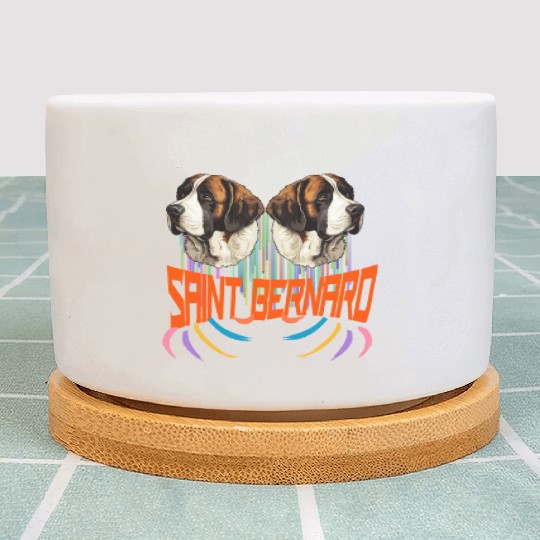 Saint Bernard Dog Dad - Saint Bernard Dad b Plant Pots