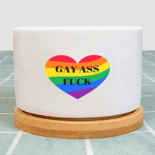 Rainbow Heart Gay Plant Pots