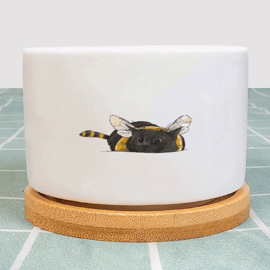Fuzzy Little Bumblebee Kitty Plant Pots