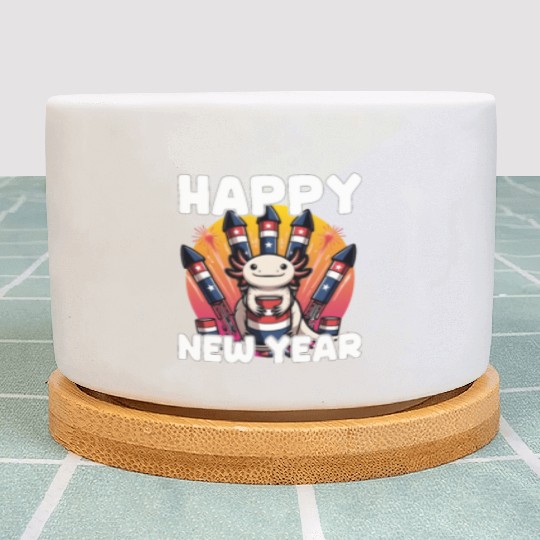 Axolotl Happy New Year Plant Pots